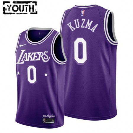 Dres Los Angeles Lakers Kyle Kuzma 0 Nike 2021-22 City Edition Throwback 60s Swingman - Dječji